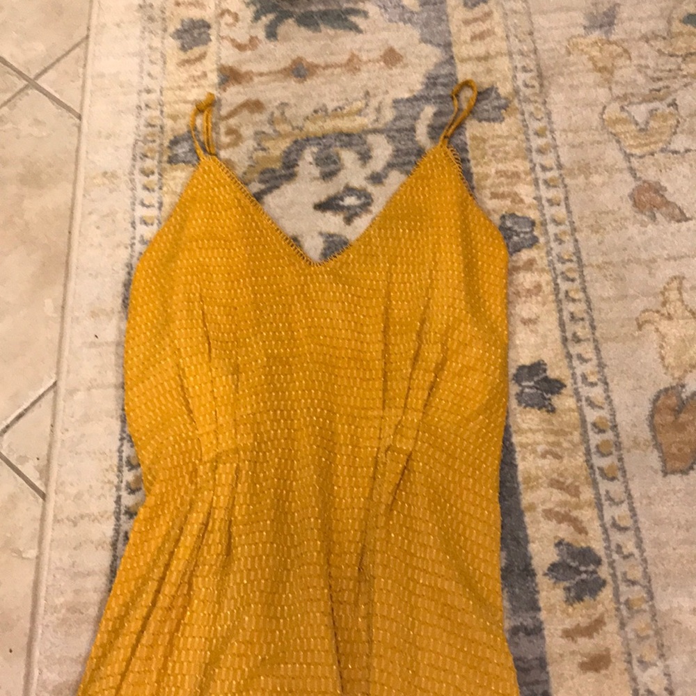 Deep yellow Revolve midi dress